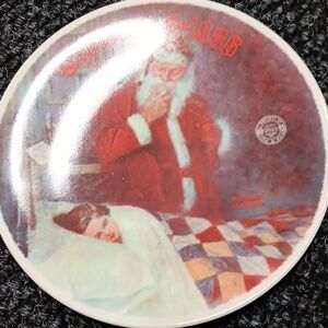 CHRISTMAS NORMAN ROCKWELL PLATE DEAR SANTY